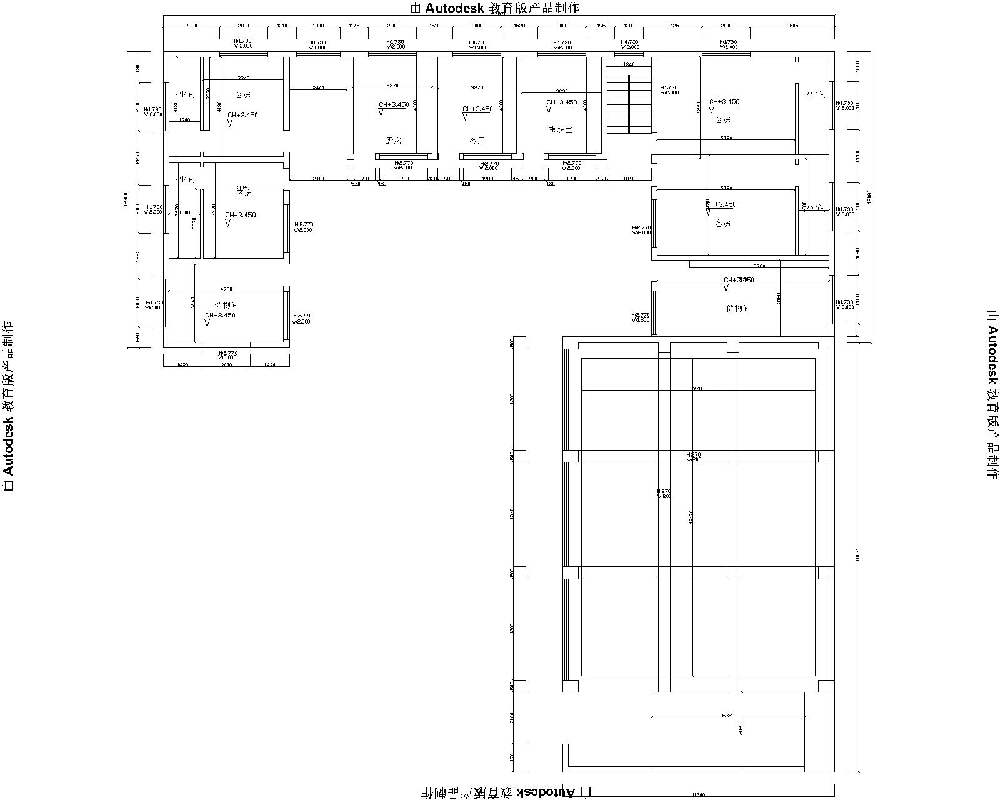 一楼原始结构图，根据客户需求合理利用和规划空间，